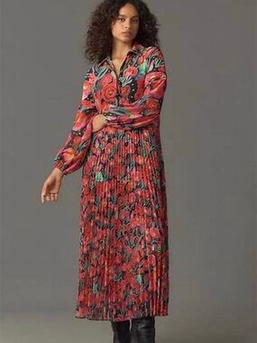 Farm Rio x Anthropologie  Long-Sleeve Maxi Dress Floral